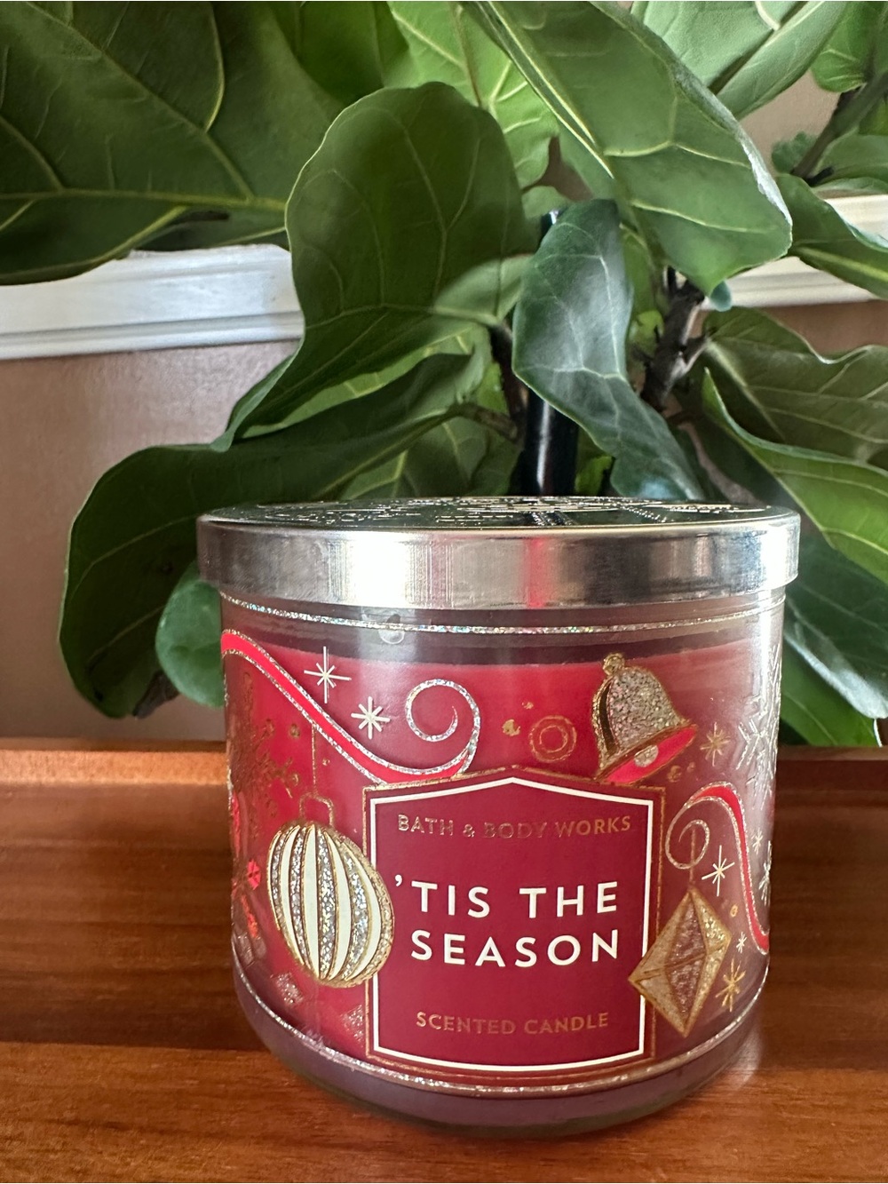 Bath & Body Works Red & Gold 'Tis The Season Decorative Scented